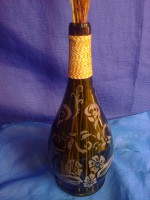 HERMOSO JARRON FLORERO TALLADO A MANO 